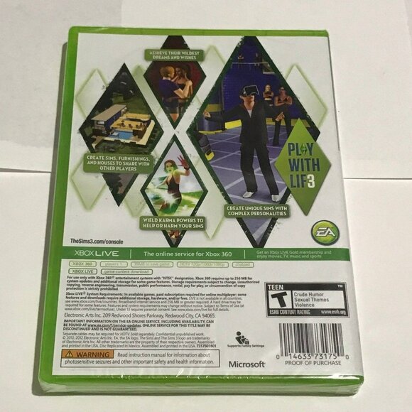 The Sims 3 for Xbox 360 (Factory Sealed) - Picture 2 of 3